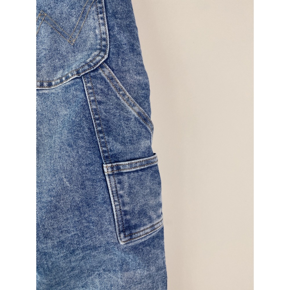 Wrangler Womens Carpenter Jeans 28 Blue High Rise Straight Leg Utility 90s Baggy - Picture 10 of 16